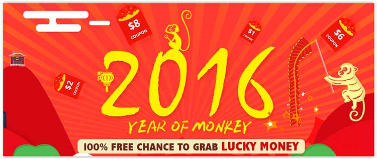 Promoção no site chinês BangGood – 2016 Ano do Macaco